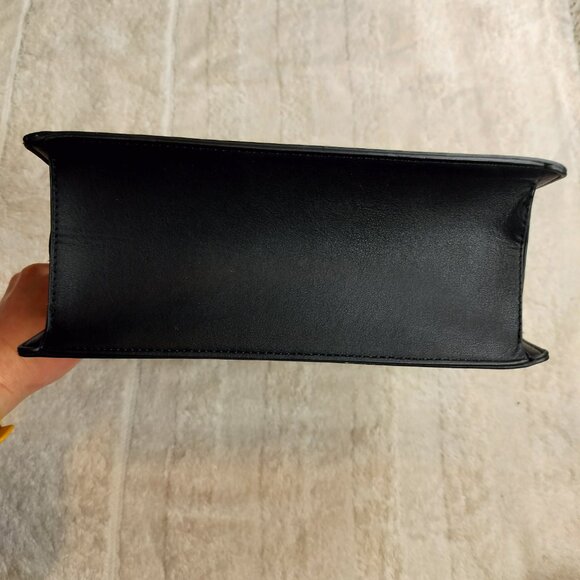 ALDO Colorblock Top Handle Satchel | Red White Black Gold Chain Detail - Picture 9 of 10